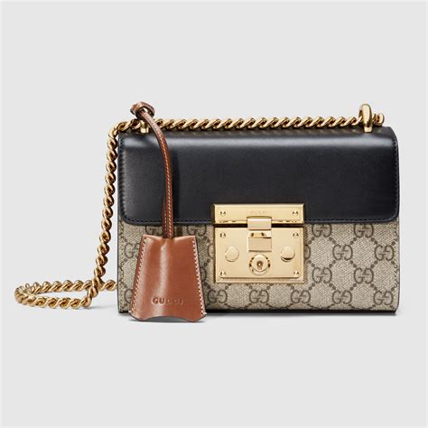 gucci padlock black mini|gucci open top shoulder bags.